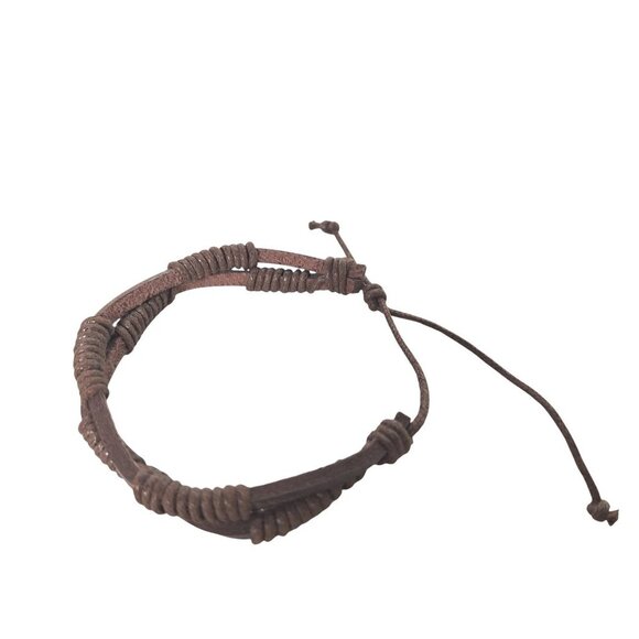 Brown Leather Tree Of Life Celtic Bracelet - Picture 6 of 8